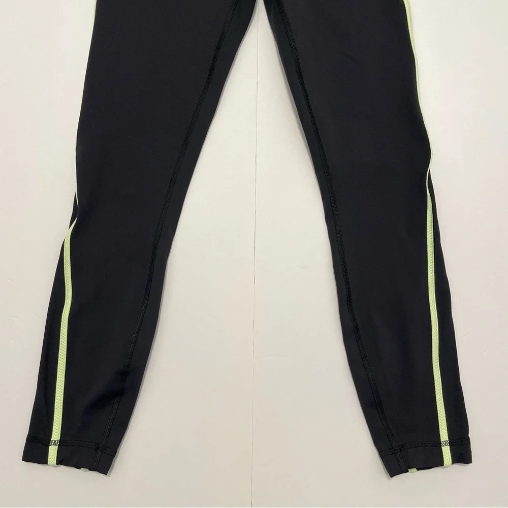 Lululemon Up The Pace Cropped Women’s Leggings Black and Green Size 4